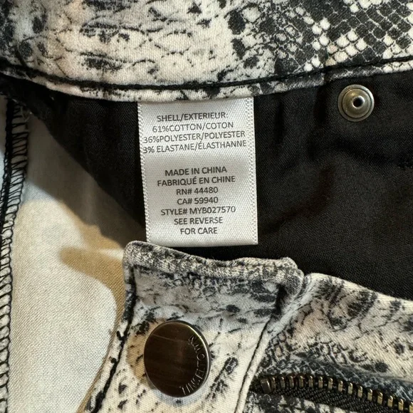 Tinseltown Snake Embossed Denim Mini Skirt - Picture 6 of 6